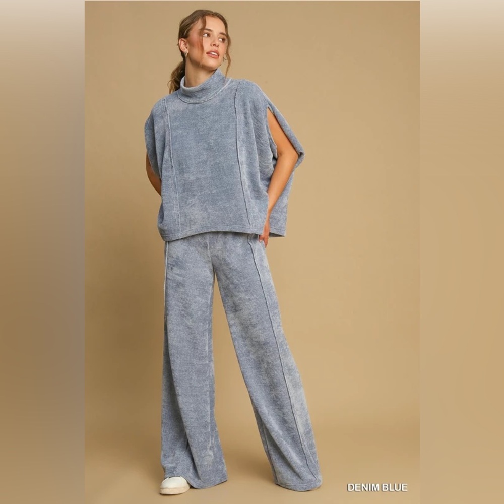 Umgee Alaina soft knit top/pant set Large NWT
